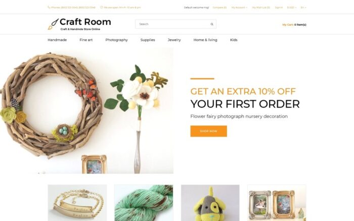 Craft Room - Template OpenCart Bergaya Responsif Buatan Tangan