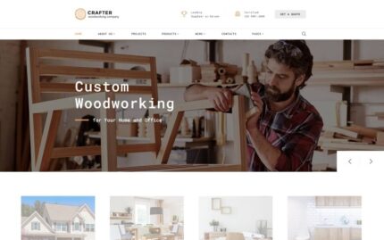 Crafter - Template Situs Web HTML Bootstrap Klasik Multihalaman Interior