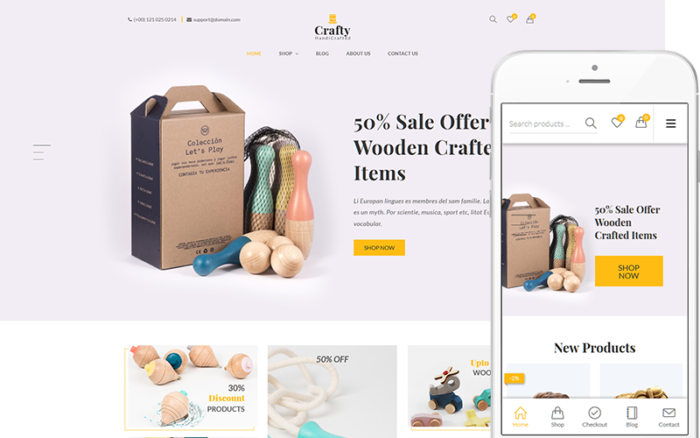 Crafty - Tema WooCommerce yang Bersih dan Minimalis