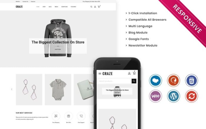 Craze - Tema WooCommerce Responsif Toko Mode