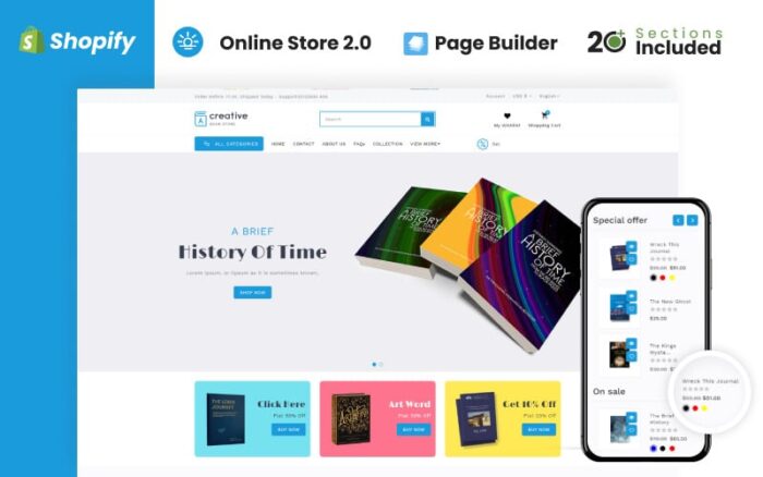 Tema Shopify Toko Buku Kreatif