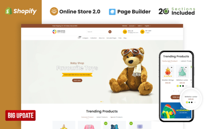 Tema Shopify Toko Mainan Kreatif