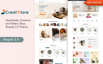 CreatXtore - Handmade, Ceramics and Pottery Shop Shopify 2.0 Theme