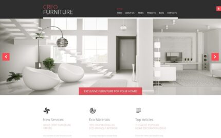 Creo Furniture - Template Joomla Kreatif Multihalaman untuk Furnitur