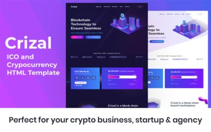 Crizal - Template halaman arahan mata uang kripto & ICO