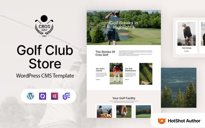 Cros Golf - Club And course WordPress Elementor Theme