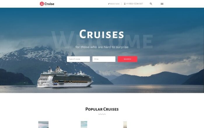 Cruise - Template Situs Web HTML Multihalaman Perusahaan Pelayaran yang Indah