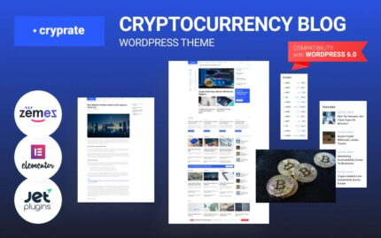 Cryprate - Tema WordPress Elementor Blog Mata Uang Kripto