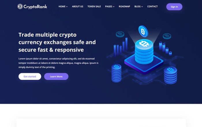 CryptoRank - Template HTML5 ICO, Bitcoin & Mata Uang Kripto