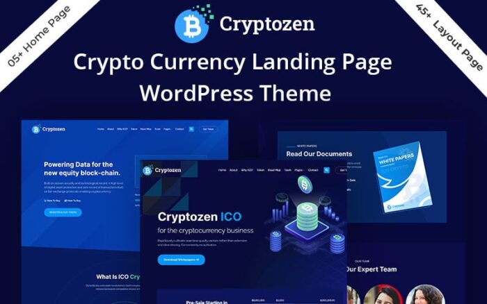 Cryptozen - Tema WordPress Mata Uang Kripto & Bitcoin/ICO