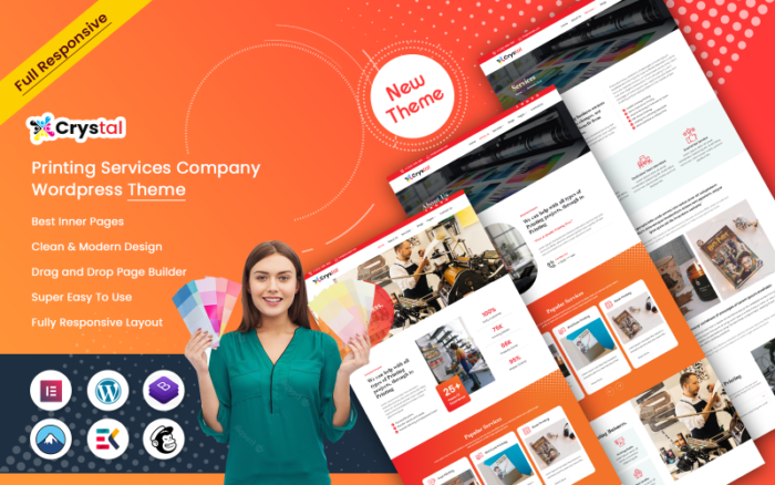 Crystal - Tema WordPress Layanan Percetakan