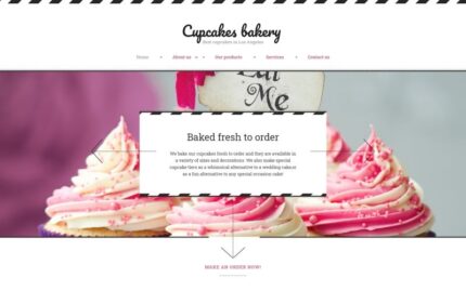 Cupcakes Bakery Website Template