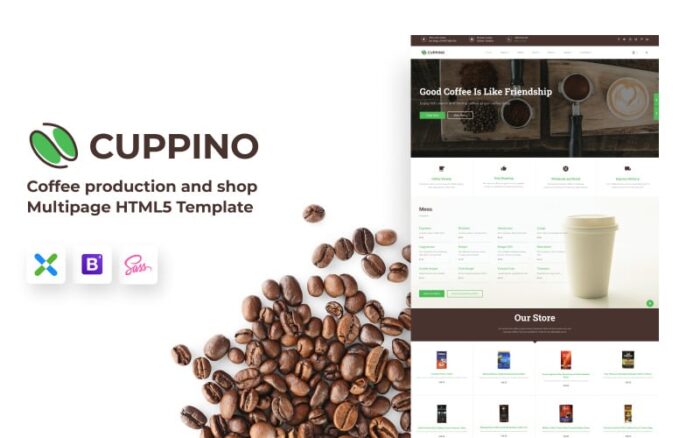 Cuppino - Template Situs Web HTML5 Kedai Kopi