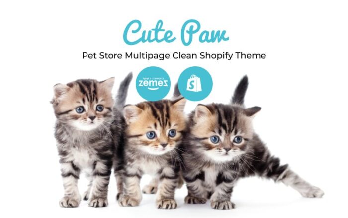 Cute Paw - Tema Shopify Bersih Multihalaman Toko Hewan Peliharaan