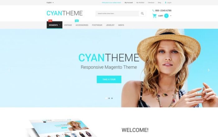 Cyan Theme Magento Theme