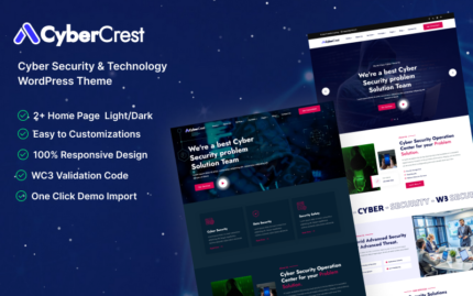 CyberCrest – Cyber Security & Technology WordPress Theme