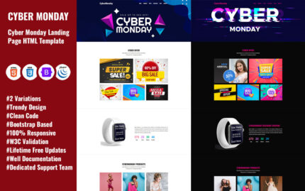 CyberMonday - Templat HTML Halaman Arahan Penjualan Cyber Monday