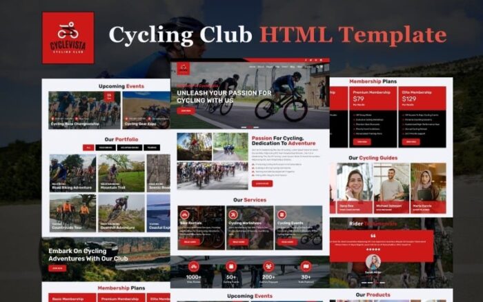 CycleVista - Template Situs Web HTML5 Klub Sepeda