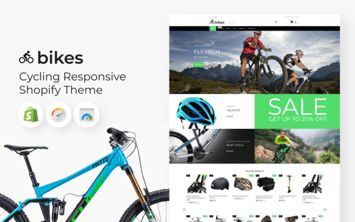 Tema Shopify eCommerce Responsif Bersepeda