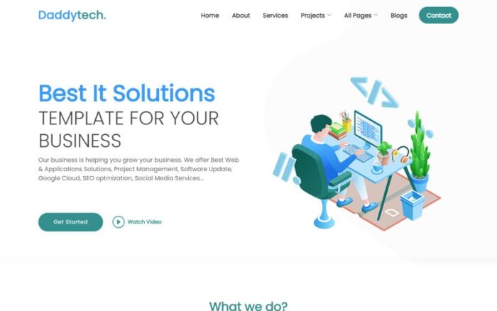 D-Tech - Template Situs Web Pengembang Web