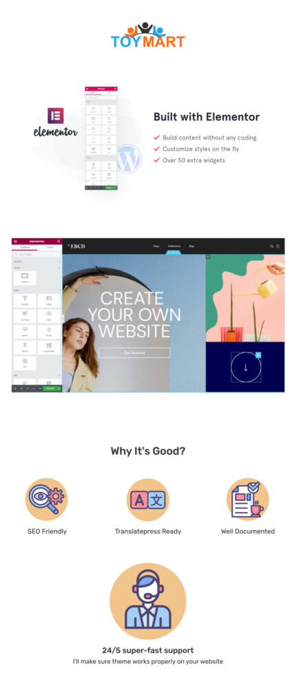 Toy Mart - Template WordPress Elementor Toko Mainan Anak-anak - Fitur Gambar 1