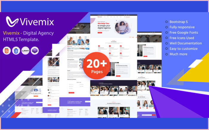 Vivemix - Template HTML Agensi Digital - Fitur Gambar 1