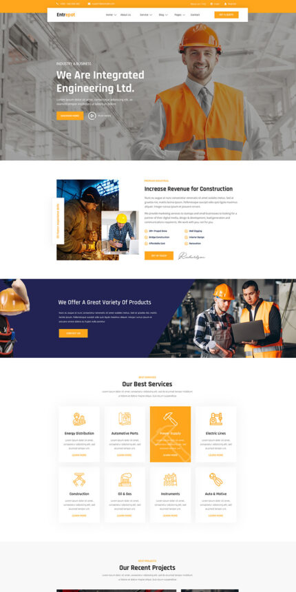 Entrepot - Template HTML5 Pabrik Industri - Fitur Gambar 1