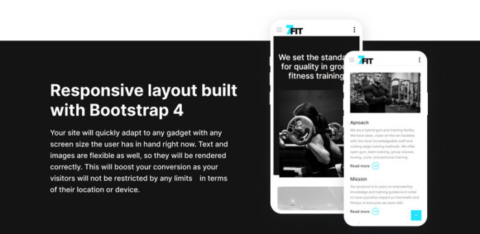 7Fit - Template Situs Web Responsif HTML5 untuk Gym - Fitur Gambar 6