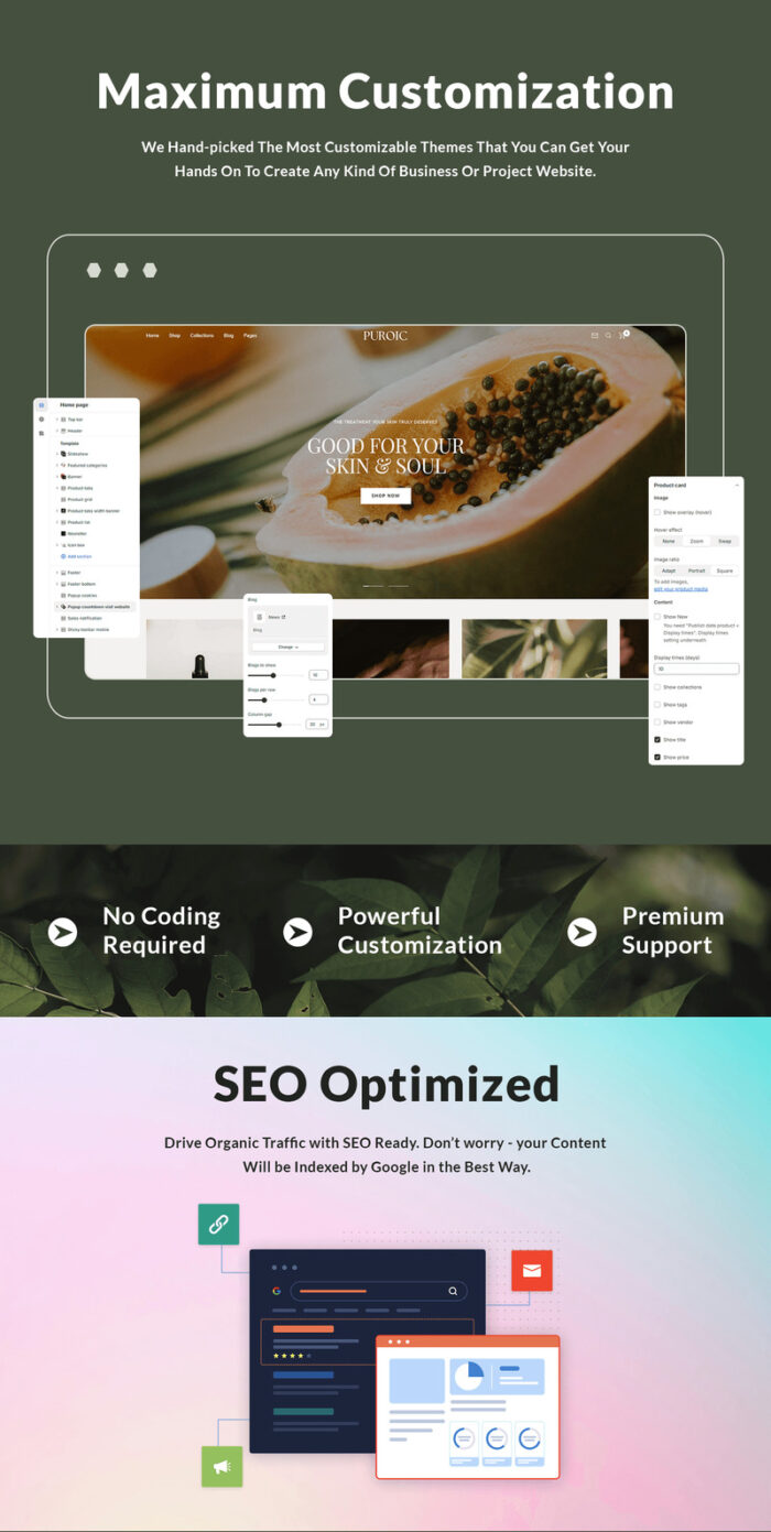 Puroic - Tema Shopify Toko Kosmetik & Perawatan Kulit Organik - Fitur Gambar 3