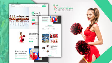 Template HTML5 Halaman Arahan Cheerleaders Bersih & Mudah Cheeders - Fitur Gambar 1