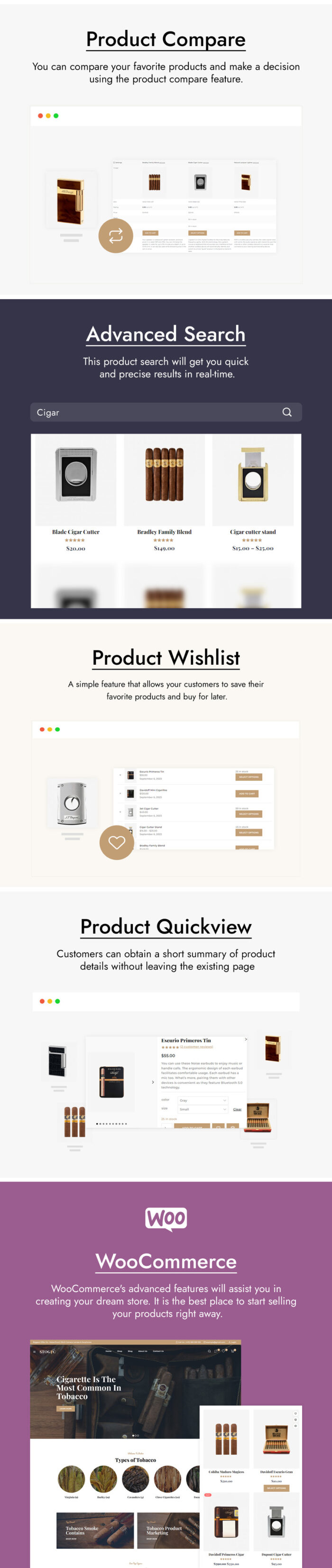 Stogic - Tema WooCommerce Elementor Toko Cerutu dan Tembakau - Fitur Gambar 4