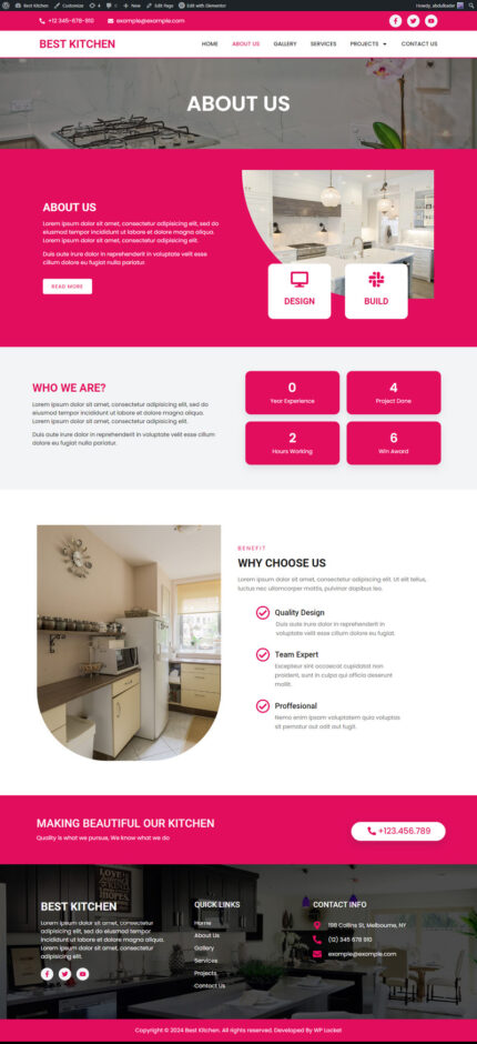 Dapur Terbaik - Kit Template Elementor Dapur Modern - Fitur Gambar 1