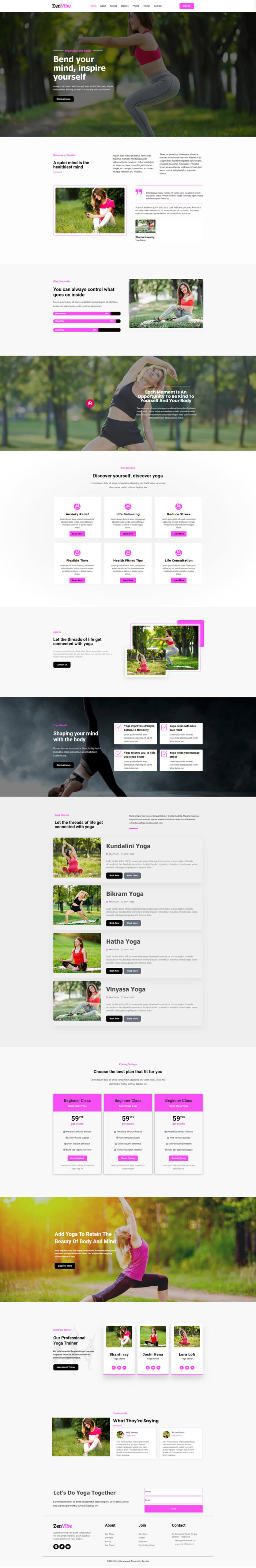 Tema Wordpress Zenvibe Yoga and Fitness - Fitur Gambar 1