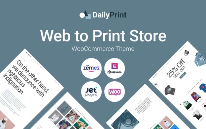 DailyPrint - Tema WooCommerce Serbaguna untuk Mencetak di Web