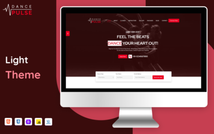 Dance Pulse - Template Situs Web Responsif Satu Halaman