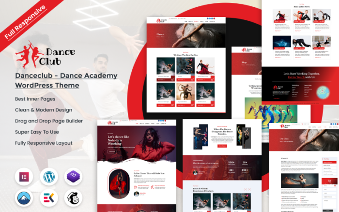 Danceclub - Tema WordPress Akademi Tari