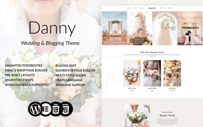 Danny - Tema Wordpress Fotografi & Studio Pernikahan