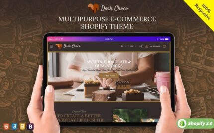 Dark Choco Cake - Choclate Bakery Coffee Shopify Theme