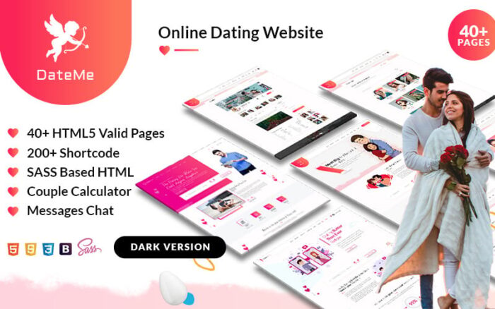 DateMe - Template HTML Kencan dan Komunitas