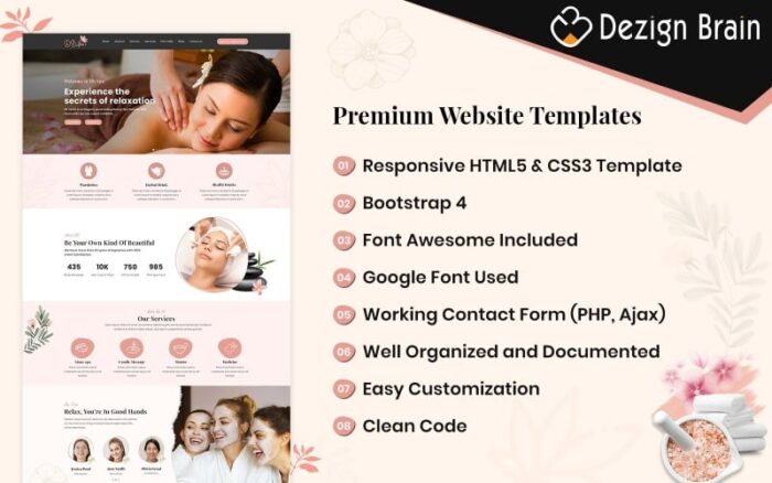 DB Spa & Beauty - Template Halaman Arahan Bootstrap