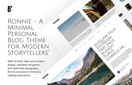 Ronnie - Tema Blog Pribadi Wordpress - Fitur Gambar 1