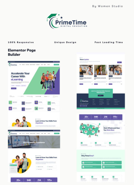 PrimeTime - Kursus Online & Tema WP Pendidikan - Fitur Gambar 1