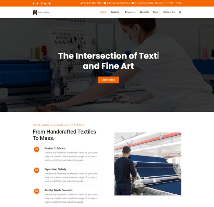 Template HTML Industri Kain Tekstil - Fitur Gambar 1