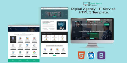 Agensi Digital - Template HTML 5 Layanan TI. - Fitur Gambar 1