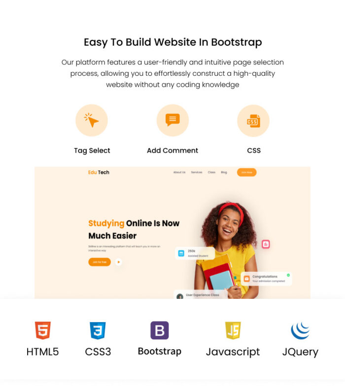 EduTech - Template HTML Bootstrap satu halaman untuk Pendidikan Online - Fitur Gambar 2