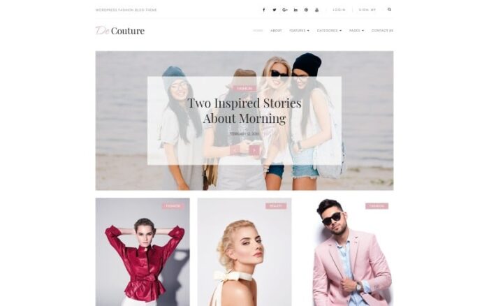 De Couture - Tema WordPress Blog Mode & Kecantikan Mewah