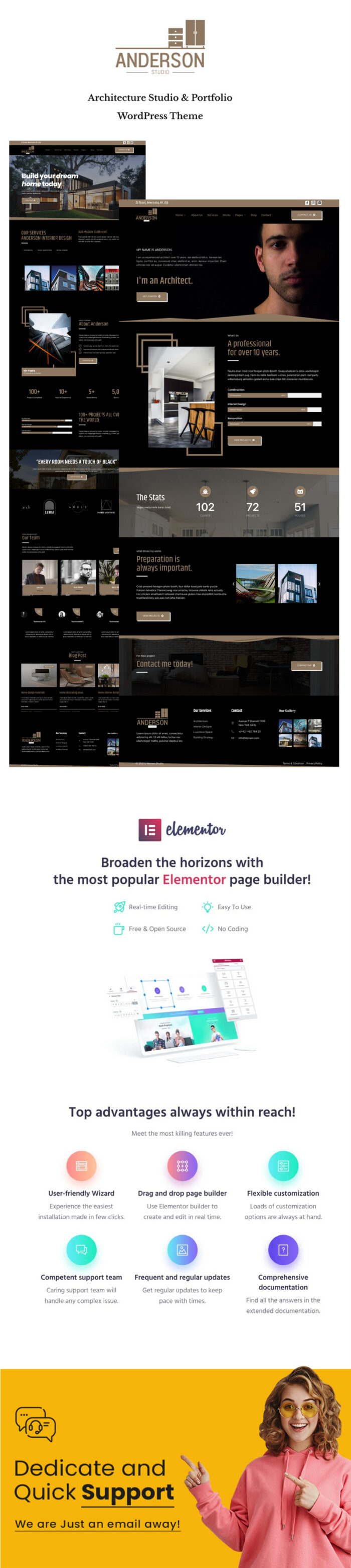 Anderson - Tema WordPress Studio Arsitektur & Portofolio - Fitur Gambar 1