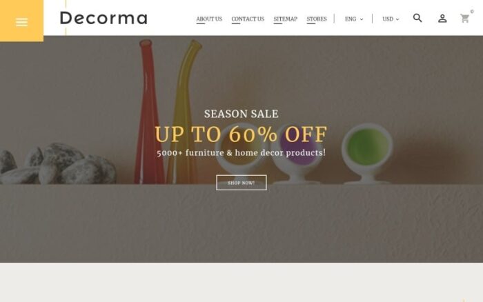 Decorma - Tema PrestaShop Responsif untuk Furnitur