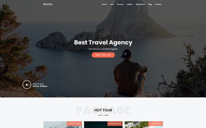 Delite - Template Halaman HTML Agen Perjalanan