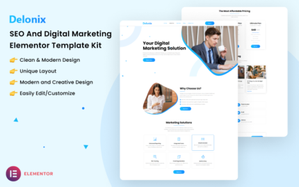 Delonix - SEO and Digital Marketing Elementor Template Kit